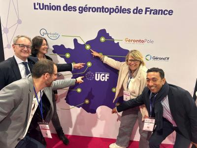 Les membres de l'union des gérontopôles de france à l'occasion du silver economy expo à paris